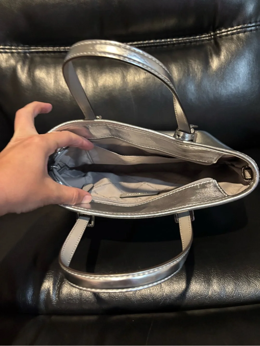 Michael Kors silver bag kors